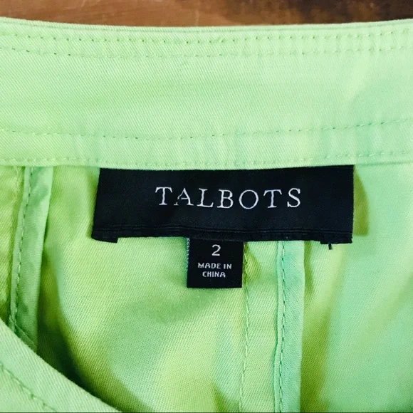 Talbots Button Down Jacket Lime Green Size 2 - Picture 5 of 7